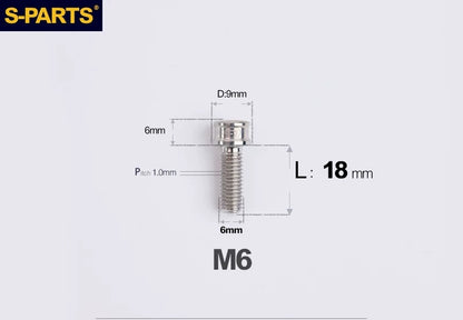 SPARTS M6×10–40mm SL Super Lightweight Titanium Socket Cap Bolts for Bicycles