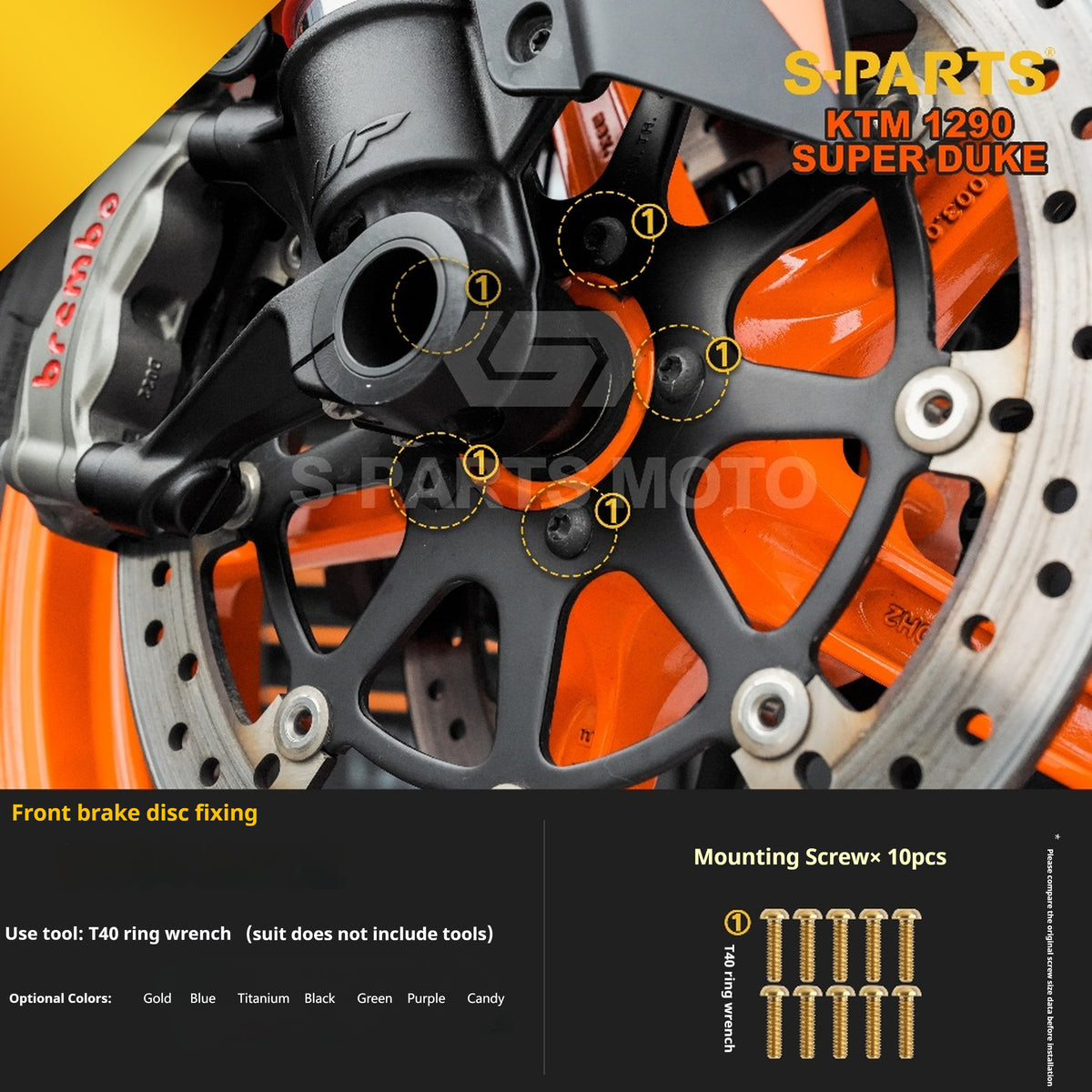 SPARTS Titanium Alloy Fasteners Compatible with KTM Super Duke 1290