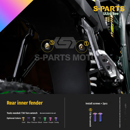 SPARTS Titanium Bolt Kit for Ultra Bee | Full Motorcycle Upgrade Set