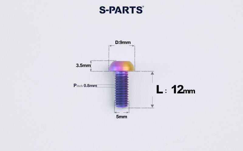 SPARTS A2 M5 Titanium Button Head Bolts for Bicycle Brake Caliper Upgrades Ultra-Light Fasteners