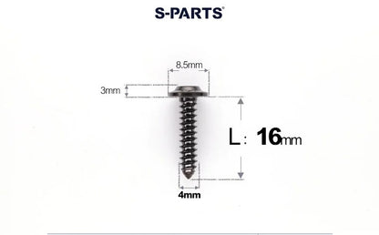 SPARTS M4 D8.5 Titanium Truss Head Self-Tapping Screws for Motorcycles