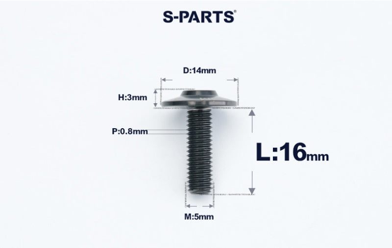 SPARTS A3 M5×L12-20  D14 Titanium Button Head Bolts for Motorcycle Upgrades