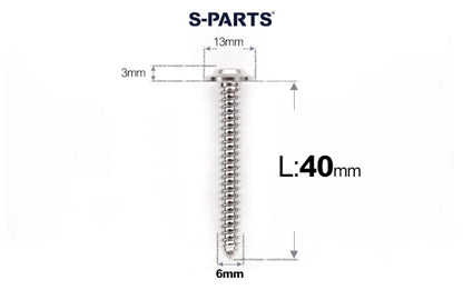 SPARTS M6 Titanium Flanged Button Head Self-Tapping Bolt D13