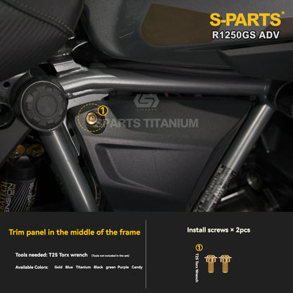 SPARTS Titanium Fairing, Spotlight & Accessory Bolt Kit for BMW R1250GS / ADV