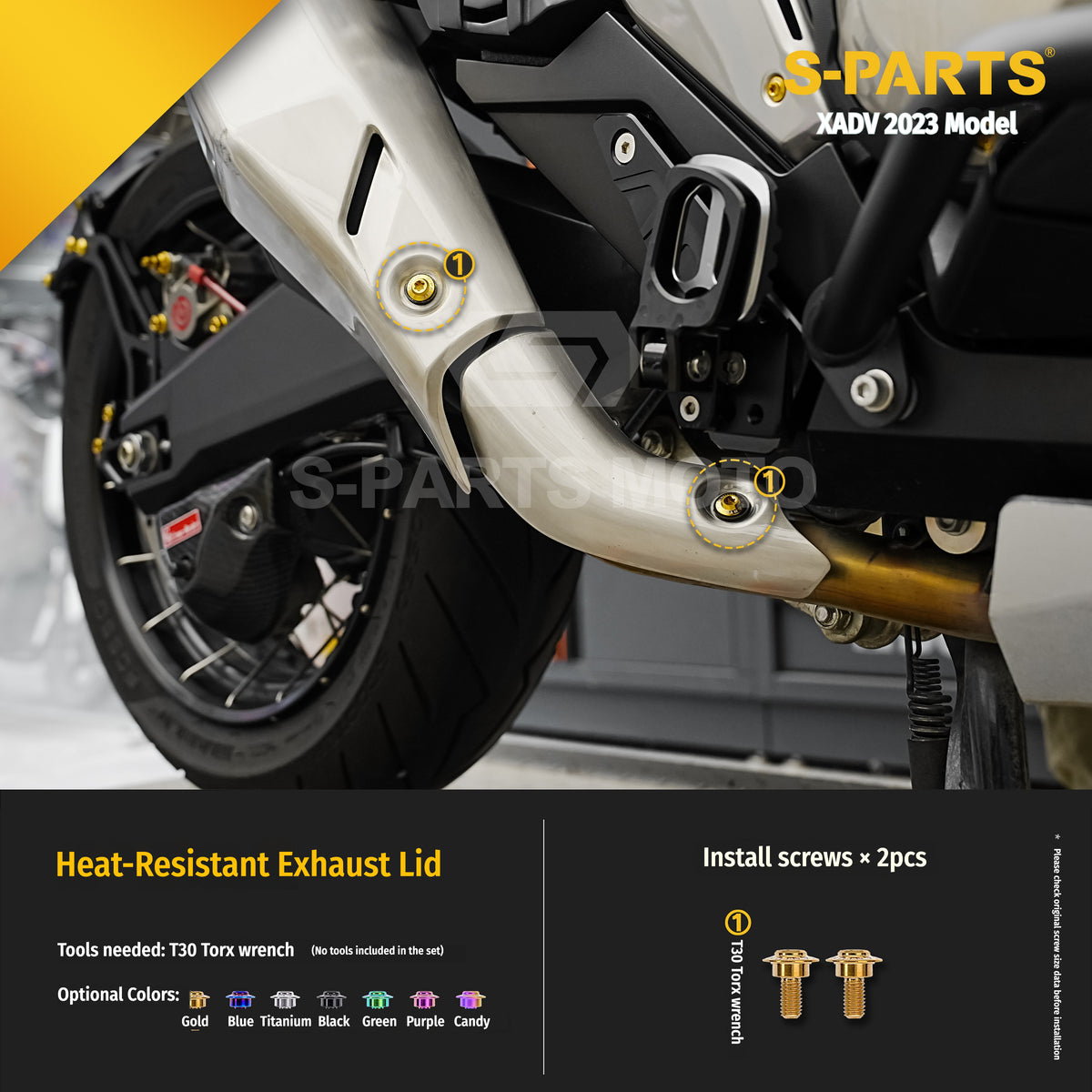 SPARTS  Titanium Alloy  Upgrade Bolt Set for Honda XADV 750 2023 Motorcycle