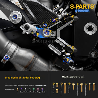 S-PARTS Titanium Bolts Kit for BMW S1000RR M Version