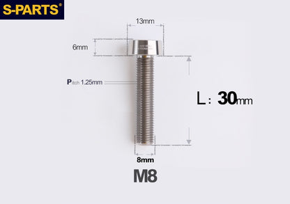 SPARTS M8×L20-45 Titanium Anti-Theft Caliper Set Screws