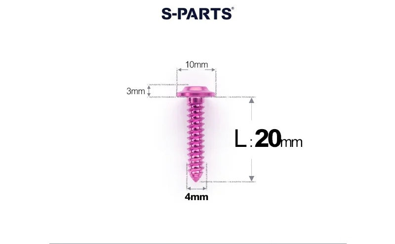 SPARTS M4 Titanium Self-Tapping Screws for Motorcycles