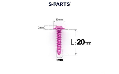 SPARTS M4 Titanium Self-Tapping Screws for Motorcycles