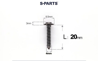 SPARTS M4 D8.5 Titanium Truss Head Self-Tapping Screws for Motorcycles