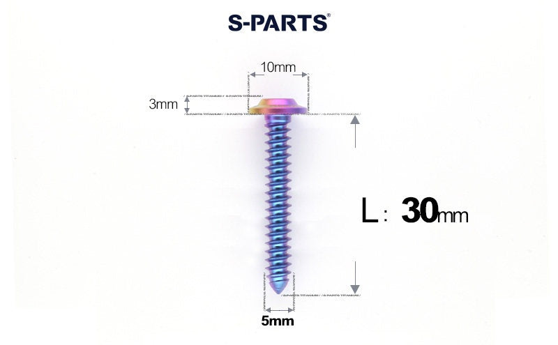 SPARTS Button Head M5×L10-35 Titanium Screws Self-Tapping Bolt