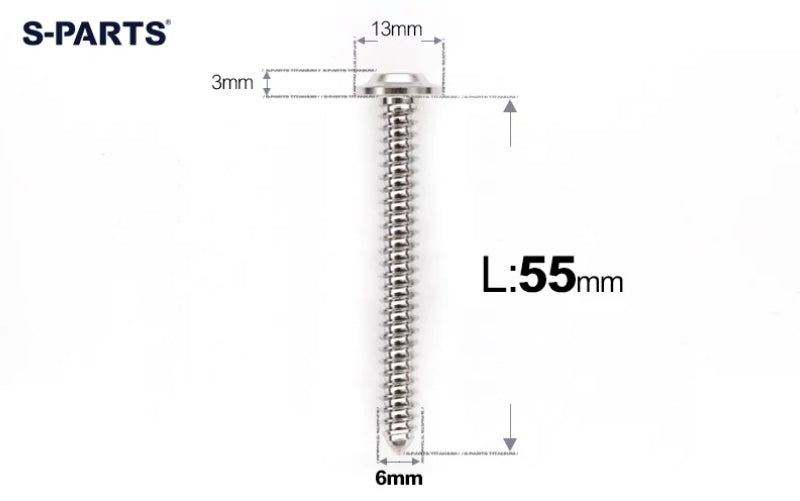 SPARTS M6 Titanium Flanged Button Head Self-Tapping Bolt D13
