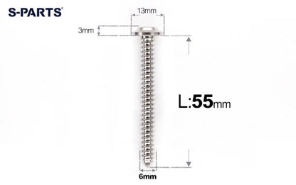SPARTS M6 Titanium Flanged Button Head Self-Tapping Bolt D13