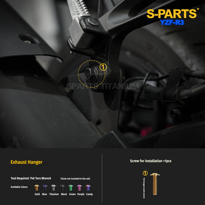Yamaha YZF-R3 Titanium Rear Brake, Footpeg & Exhaust Bolts | SPARTS