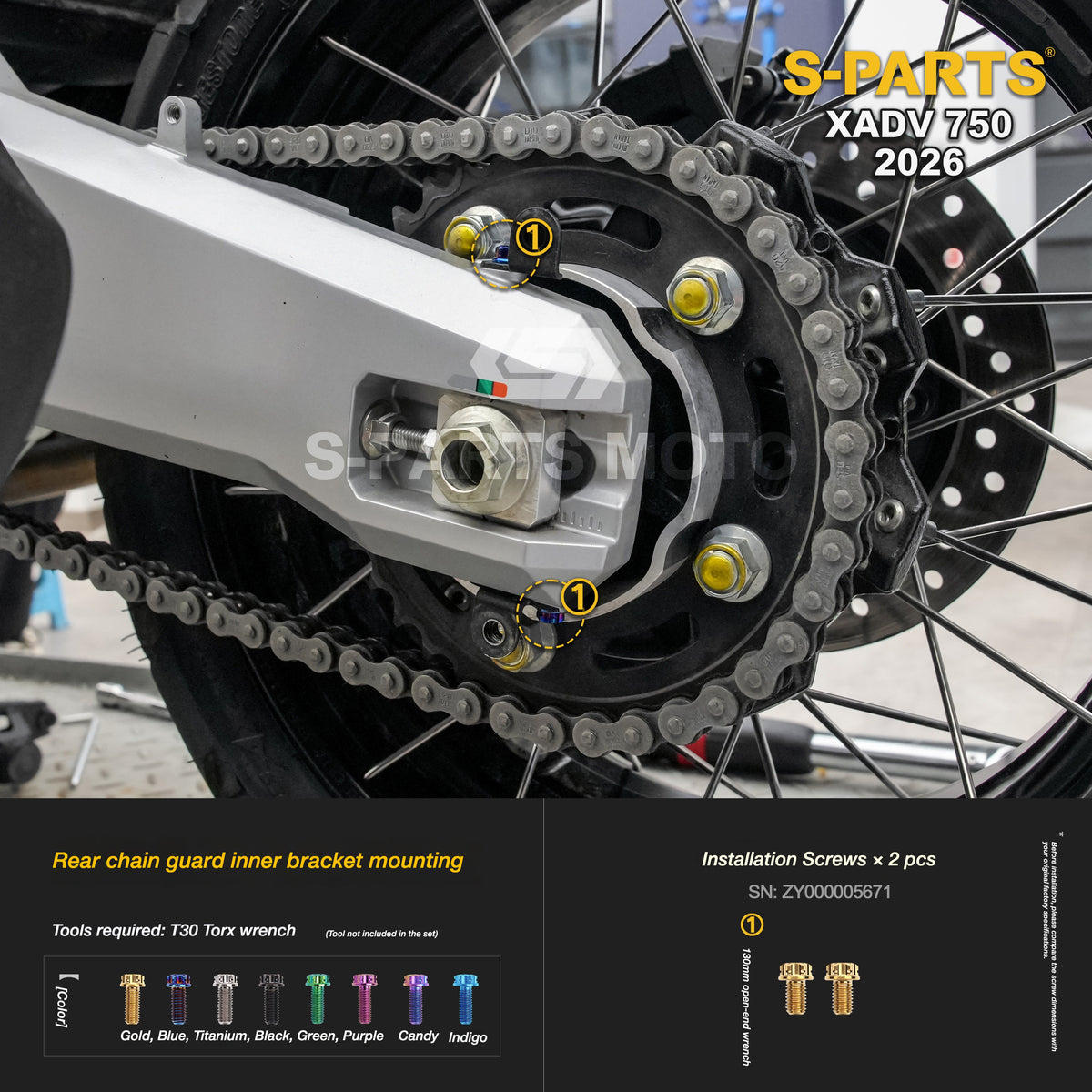 SPARTS Titanium Bolt Kit for Honda X-ADV 750 2026 Bodywork Fasteners