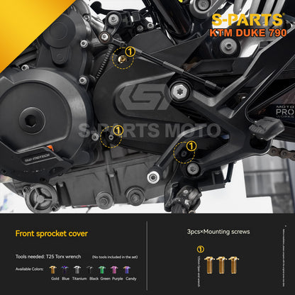 S-parts Titanium Engine Cover & Frame Bolt Kit for KTM DUKE 790 | Premium Grade 5 Power Hardware