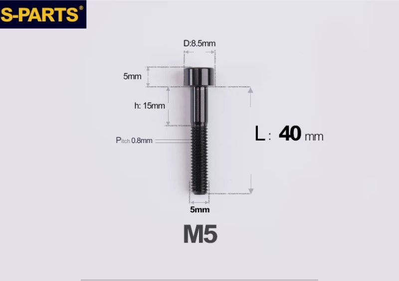 SPARTS M5 Titanium Socket Head Cap Bolts