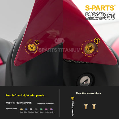SPARTS Titanium Bolt Kit for Ducati New Monster SP 950 – CNC Titanium Upgrade Kit