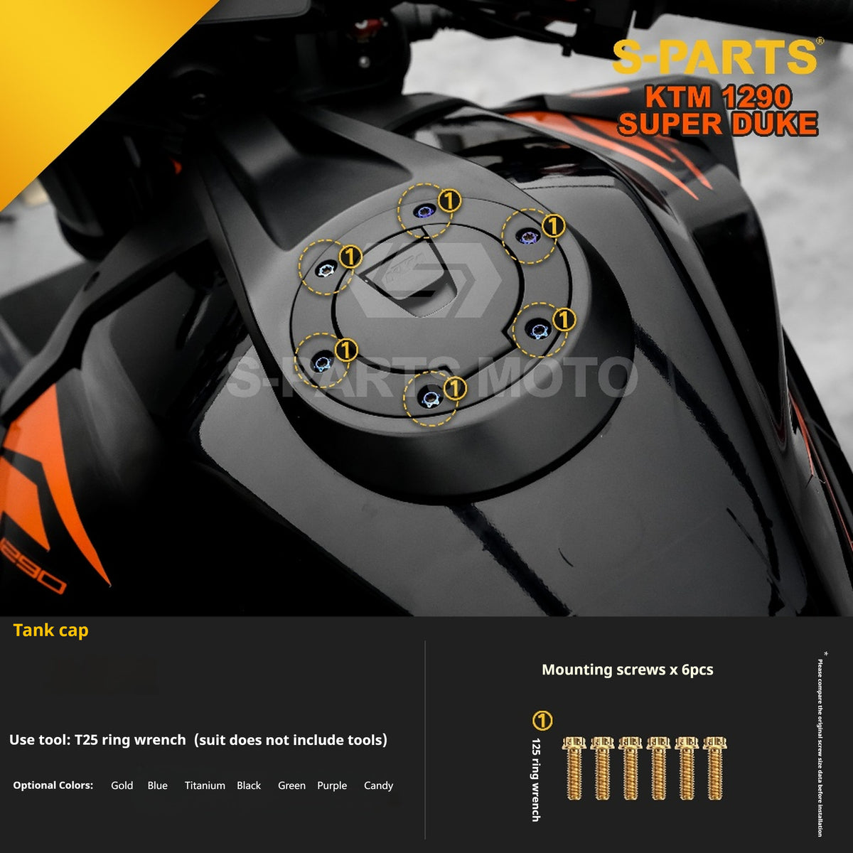 SPARTS Titanium Alloy Fasteners Compatible with KTM Super Duke 1290