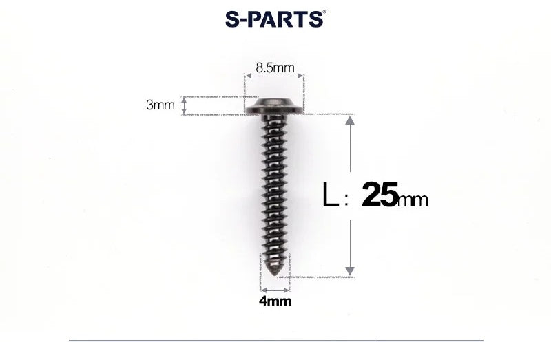 SPARTS M4 D8.5 Titanium Truss Head Self-Tapping Screws for Motorcycles