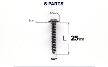 SPARTS M4 D8.5 Titanium Truss Head Self-Tapping Screws for Motorcycles