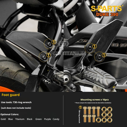 SPARTS KTM Duke 390 Full Bike Titanium Bolt Kit | Premium TC4 Motorcycle Fasteners