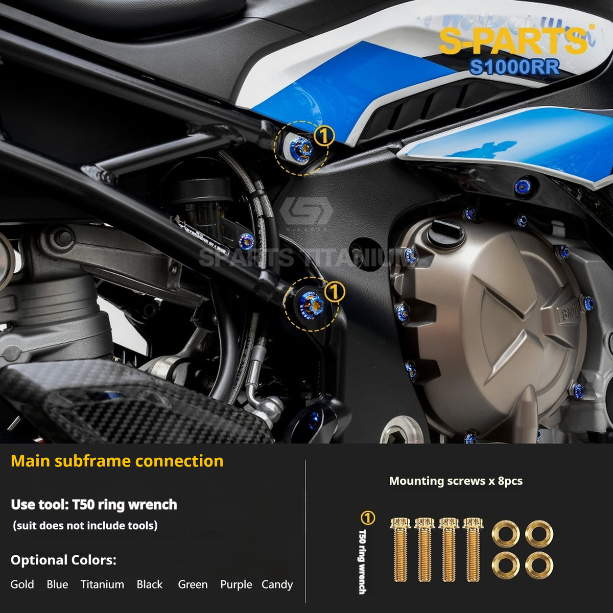 SPARTS | BMW S1000RR Titanium Bolt Upgrade Kit