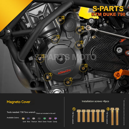 S-parts Titanium Engine Cover & Frame Bolt Kit for KTM DUKE 790 | Premium Grade 5 Power Hardware