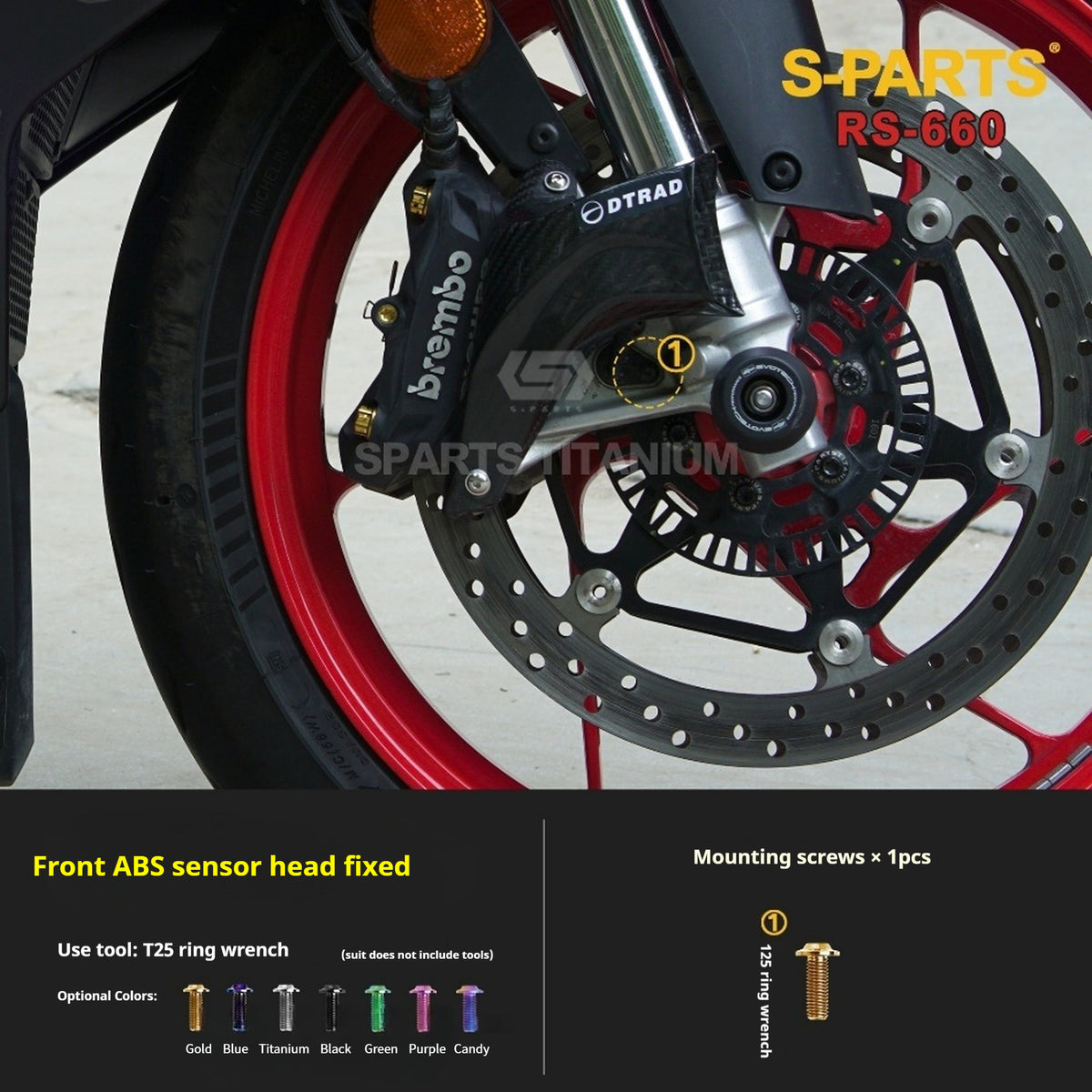 S-PARTS Titanium Complete Bolts Hardware Kit for Aprilia RS660 (2021+)
