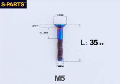 SPARTS M5×8-50mm Countersunk Titanium Alloy Bolt