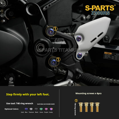 SPARTS Titanium Screw Set for Kawasaki Z900RS – Motorcycle Upgrade Kit