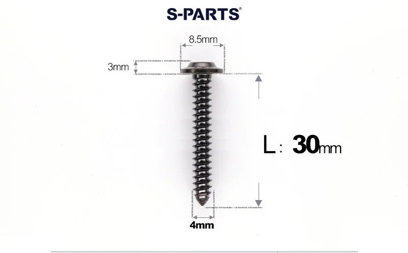 SPARTS M4 D8.5 Titanium Truss Head Self-Tapping Screws for Motorcycles
