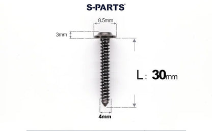 SPARTS M4 D8.5 Titanium Truss Head Self-Tapping Screws for Motorcycles