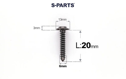 SPARTS M6 Titanium Flanged Button Head Self-Tapping Bolt D13