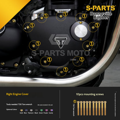 SPARTS Titanium Set Screws for Triumph Bonneville Bobber Motorcycle
