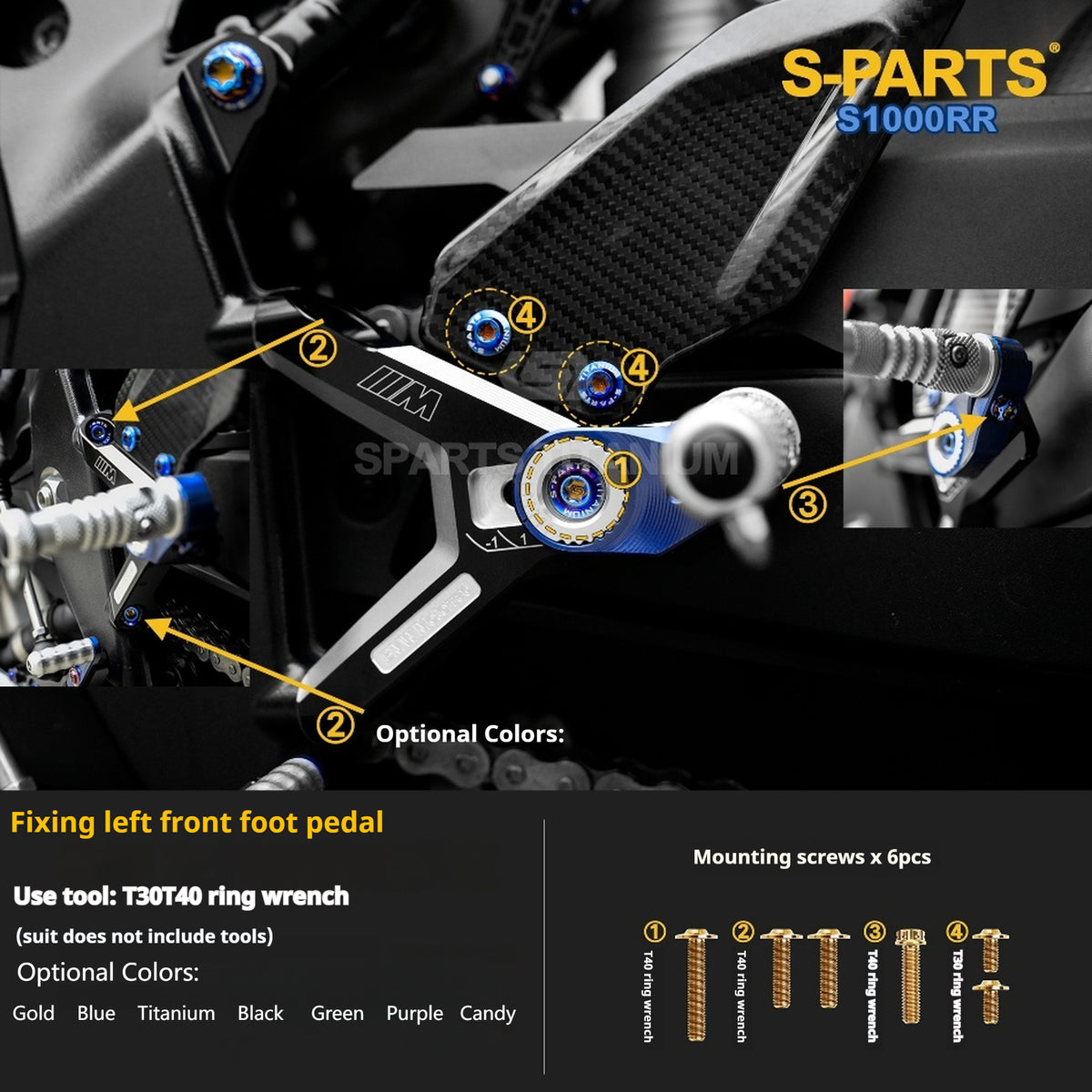 SPARTS | BMW S1000RR Titanium Bolt Upgrade Kit