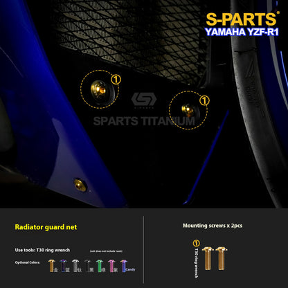 SPARTS TC4 Titanium Bolt Kit for Yamaha YZF-R1 | Motorcycle Titanium Bolt Upgrade