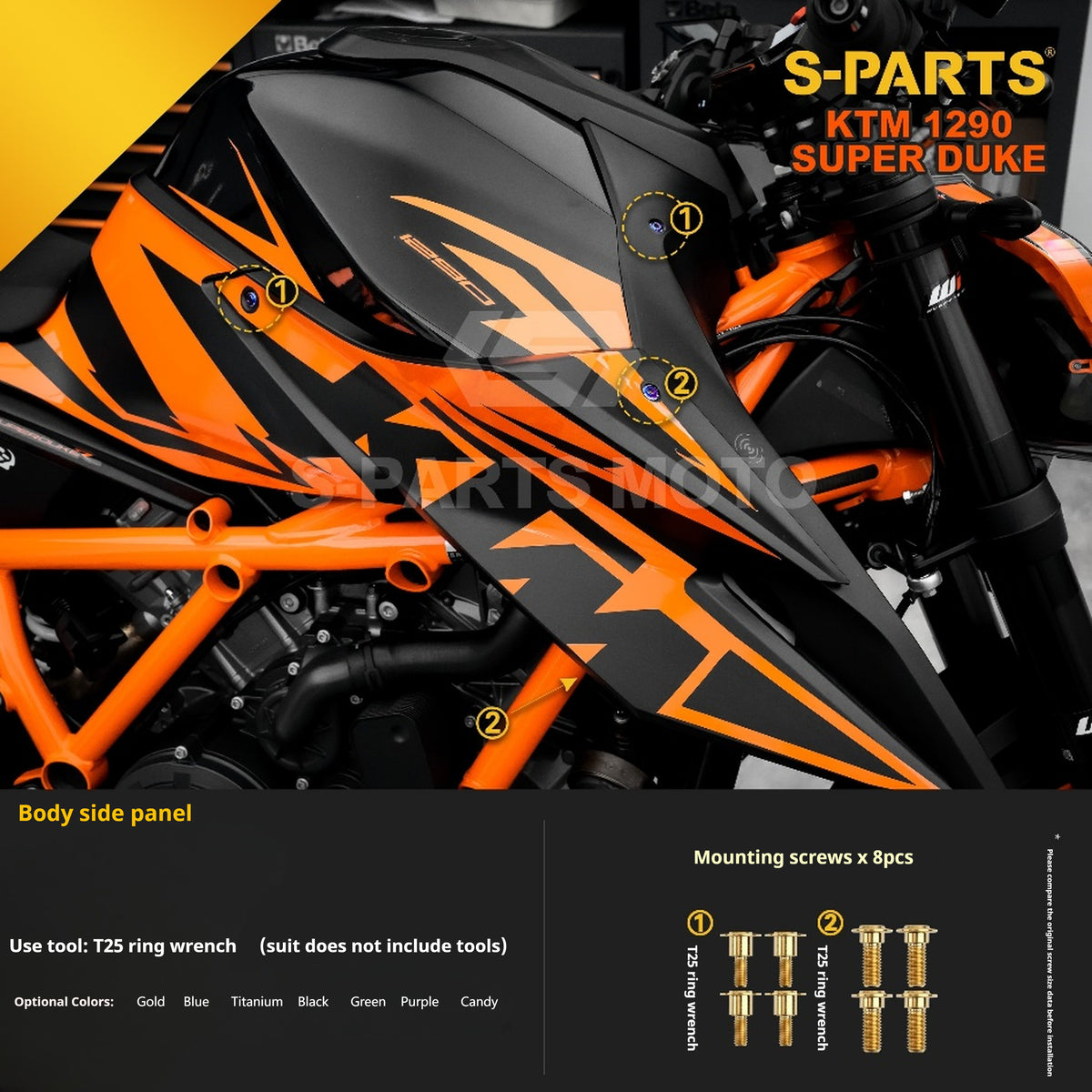 SPARTS Titanium Alloy Fasteners Compatible with KTM Super Duke 1290
