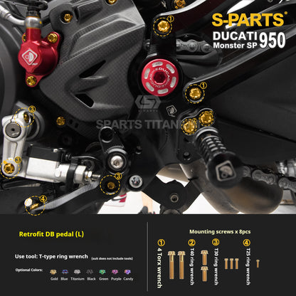 SPARTS Titanium Bolt Kit for Ducati New Monster SP 950 – CNC Titanium Upgrade Kit