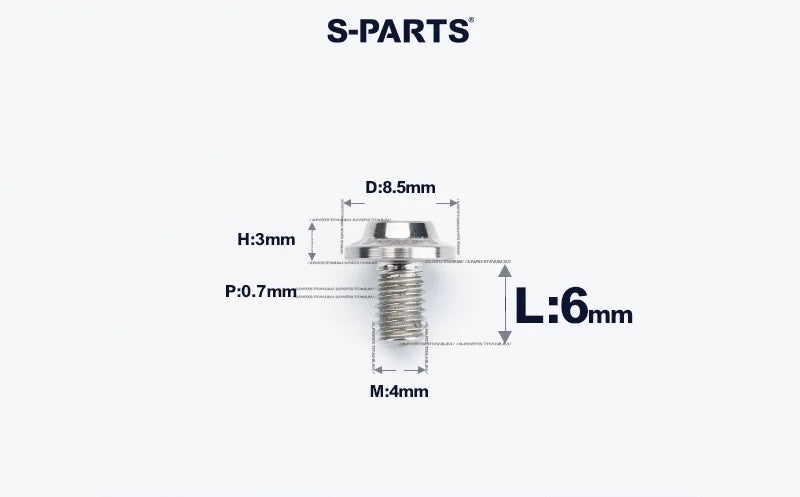 SPARTS M4✖️6–30mm D8.5 Titanium Torx Flanged Button Head Bolts