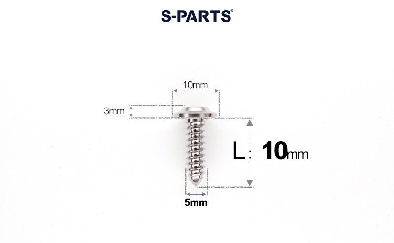 SPARTS Button Head M5×L10-35 Titanium Screws Self-Tapping Bolt