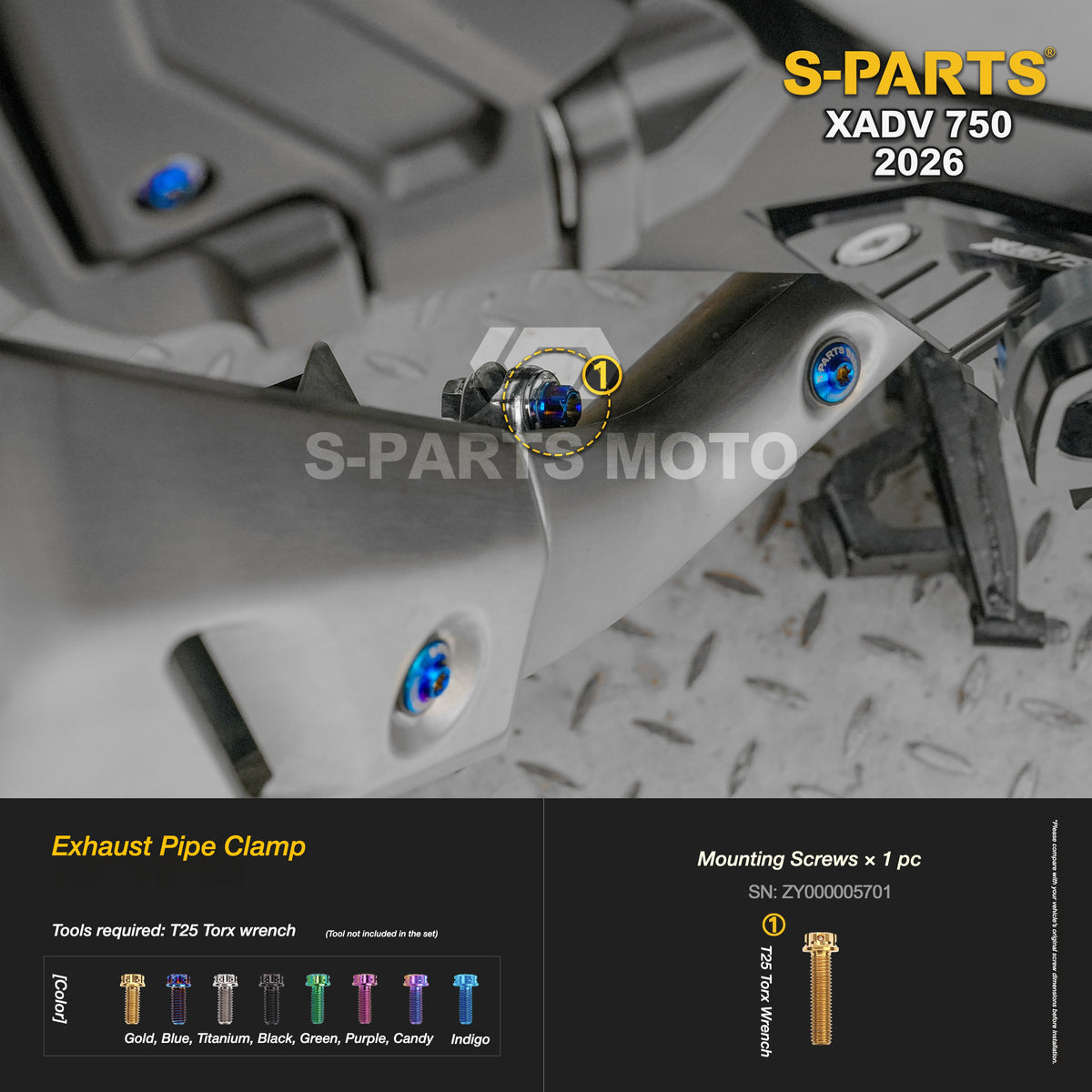 SPARTS Titanium Bolt Kit for Honda X-ADV 750 2026 Bodywork Fasteners