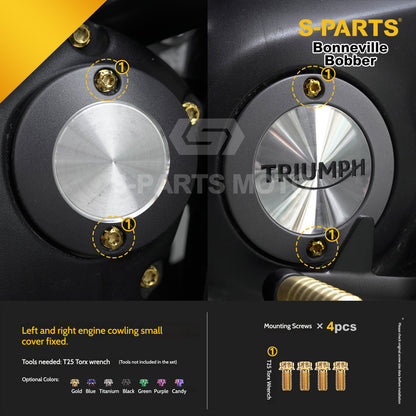 SPARTS Titanium Set Screws for Triumph Bonneville Bobber Motorcycle