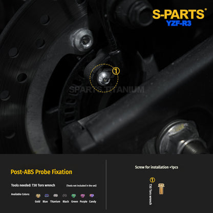 Yamaha YZF-R3 Race-Inspired Titanium Rear Brake & Sprocket Bolts | SPARTS