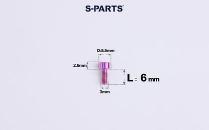 SPARTS M3 L6-20 Classic Button Head Purple Titanium Bolt
