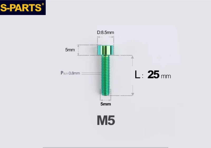 SPARTS M5 Titanium Socket Head Cap Bolts