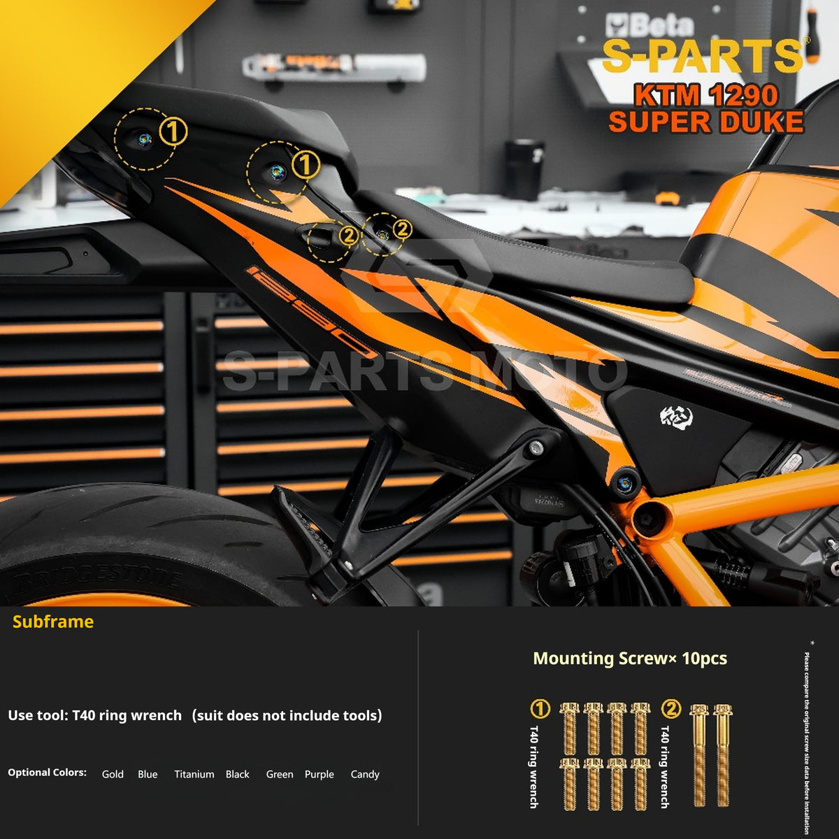 SPARTS Titanium Alloy Fasteners Compatible with KTM Super Duke 1290