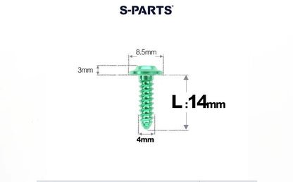 SPARTS M4 D8.5 Titanium Truss Head Self-Tapping Screws for Motorcycles