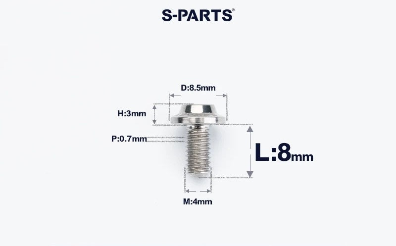 SPARTS M4✖️6–30mm D8.5 Titanium Torx Flanged Button Head Bolts
