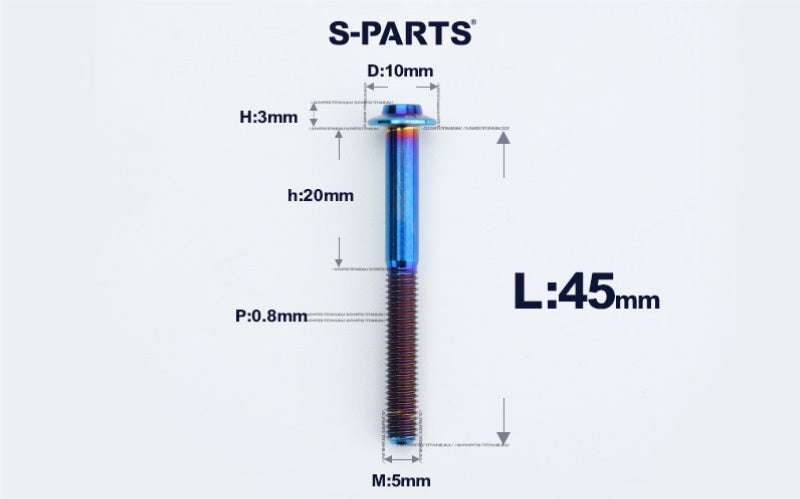 SPARTS A3 M5×L6-50 D10 Titanium Button Head Bolt for Motorcycle & Bicycle Lightweight Custom Fasteners